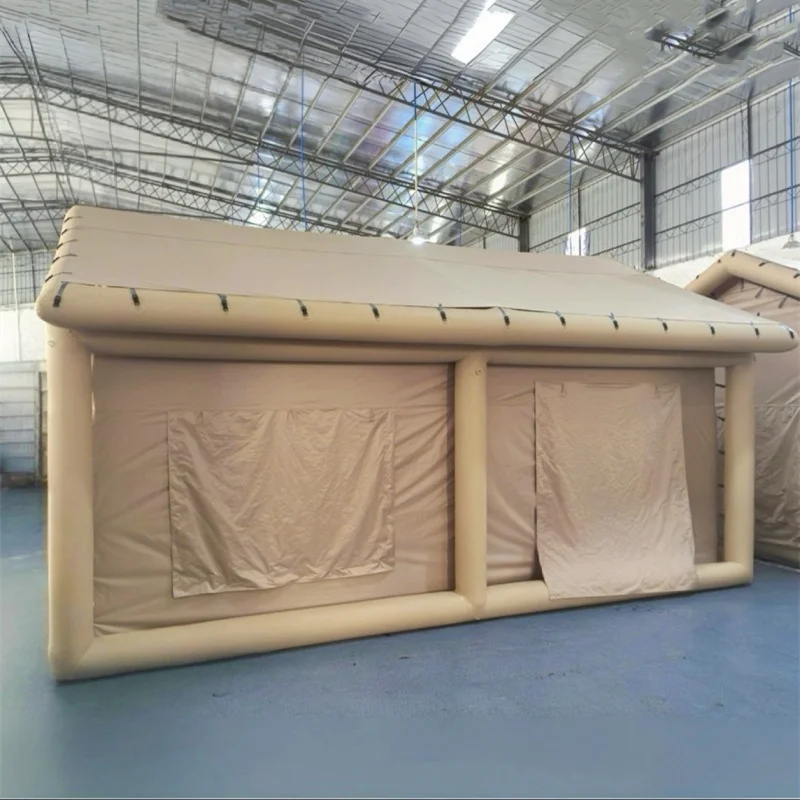 

Equipment Smart Library Newest Glamping Large Two Rooms Inflatable House Tent