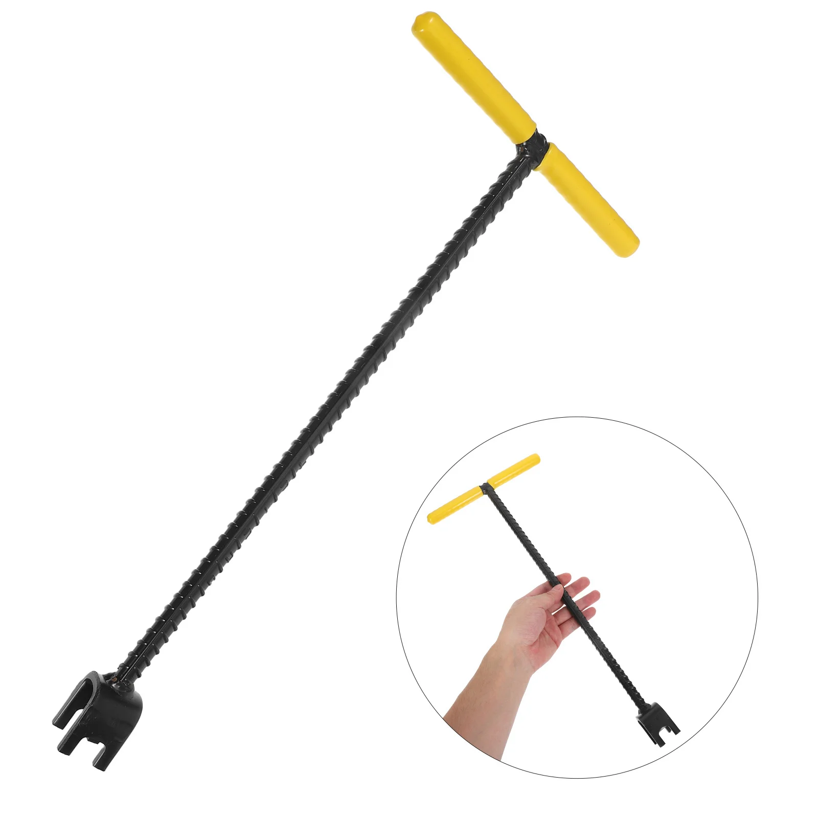 

Water Meter Valve Wrench 17Inch T-Handle Shut Off Tool For Water Gas Valves Extended Stainless Steel Plumbing Key -
