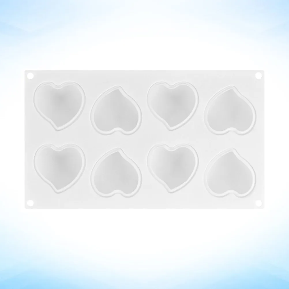 Moldes de Silicona para Pastel con Forma de Ocho Corazones, de Alta Calidad, Antiadherentes, Herramienta para Hornear DIY para Postres de San Valentín, Chocolate, Dulces, Pudín y Gelatina