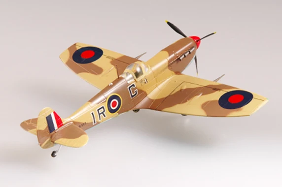 組み立てられた完成した軍用静的プラスチックモデル、easymodel 37217、1:72、spitfire fighter raf 224、Commander 1943、ギフト、コレクション