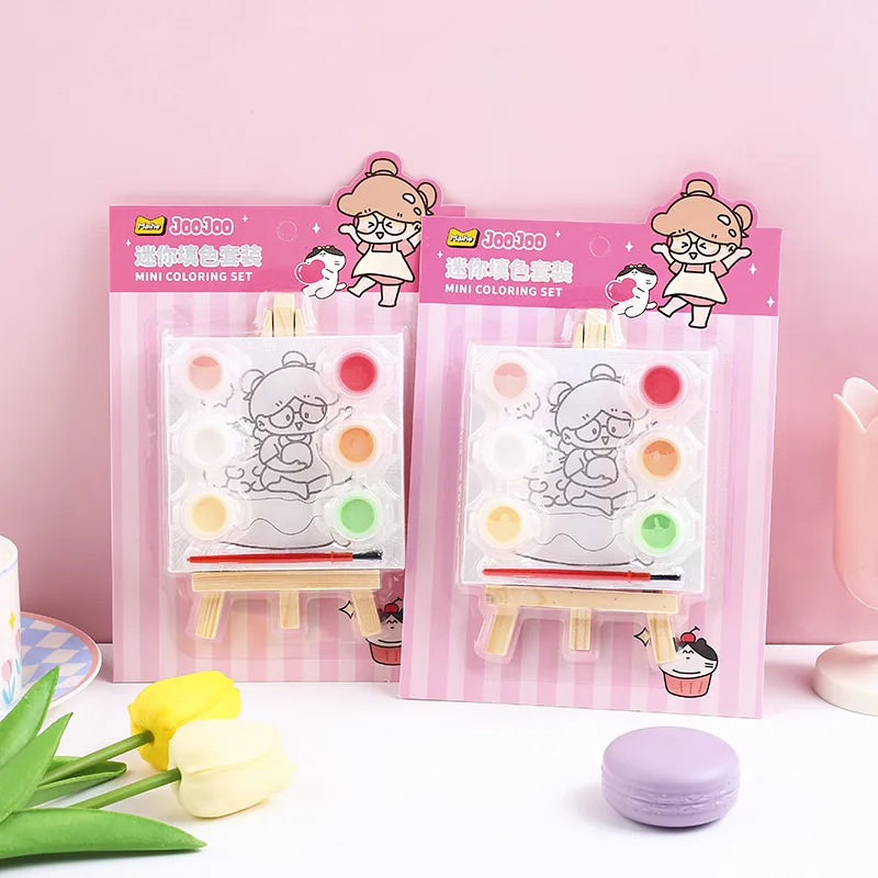 2023 NEW Children DIY Cartoon Cute Mini Graffiti Doodle Set Children Drawing Toys Creative Watercolor Painting Fun Graffiti Toys