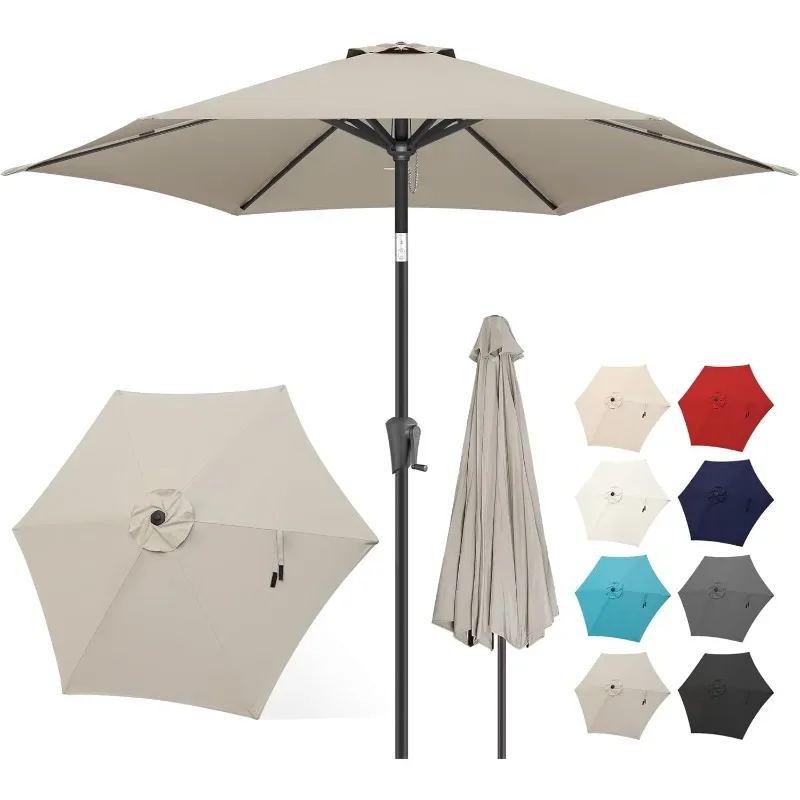 

9 ft Outdoor Market Patio Table Umbrella with Tilt,
