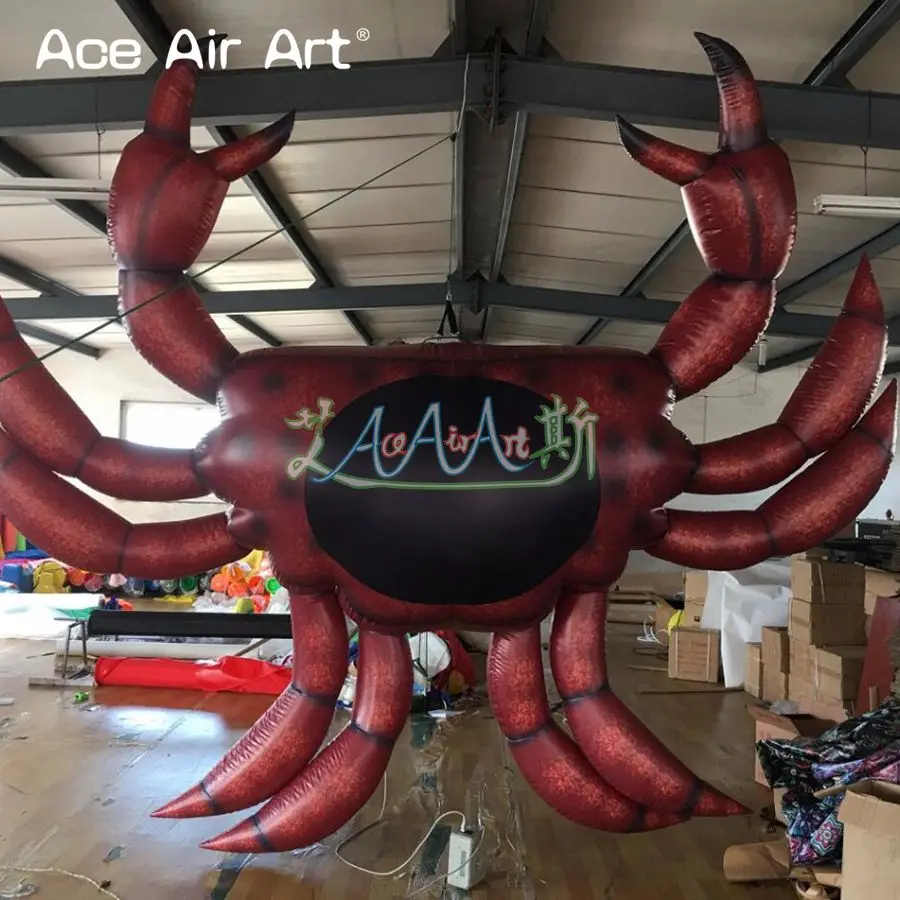 Oxford Cloth Inflatable Crab Model Sea Animal For Advertising/ Party/Show Decoration Made By Ace Air Art