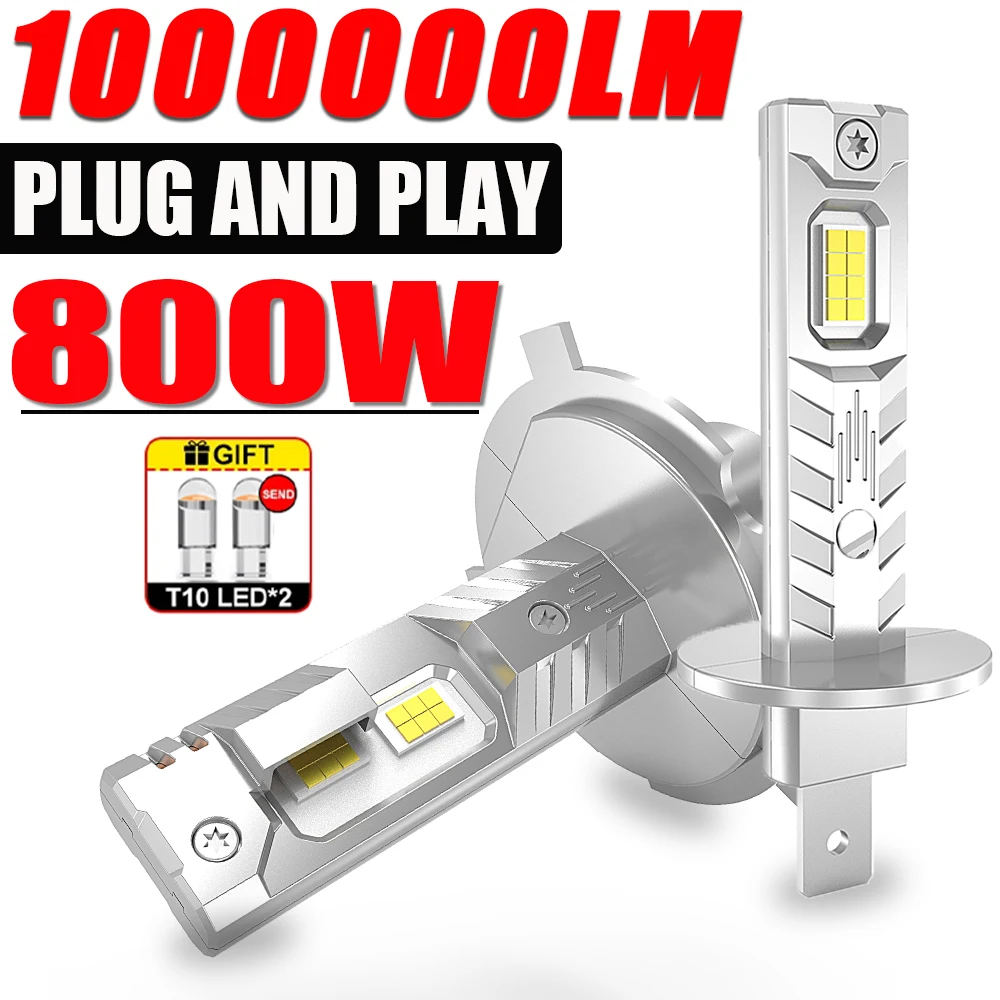 

H7 H4 H1 LED Headlight CANBUS Car Bulbs High Power Turbo Auto Mini Fog Light Ultra Puissant Super Bright Lamp Wireless Plug&Play