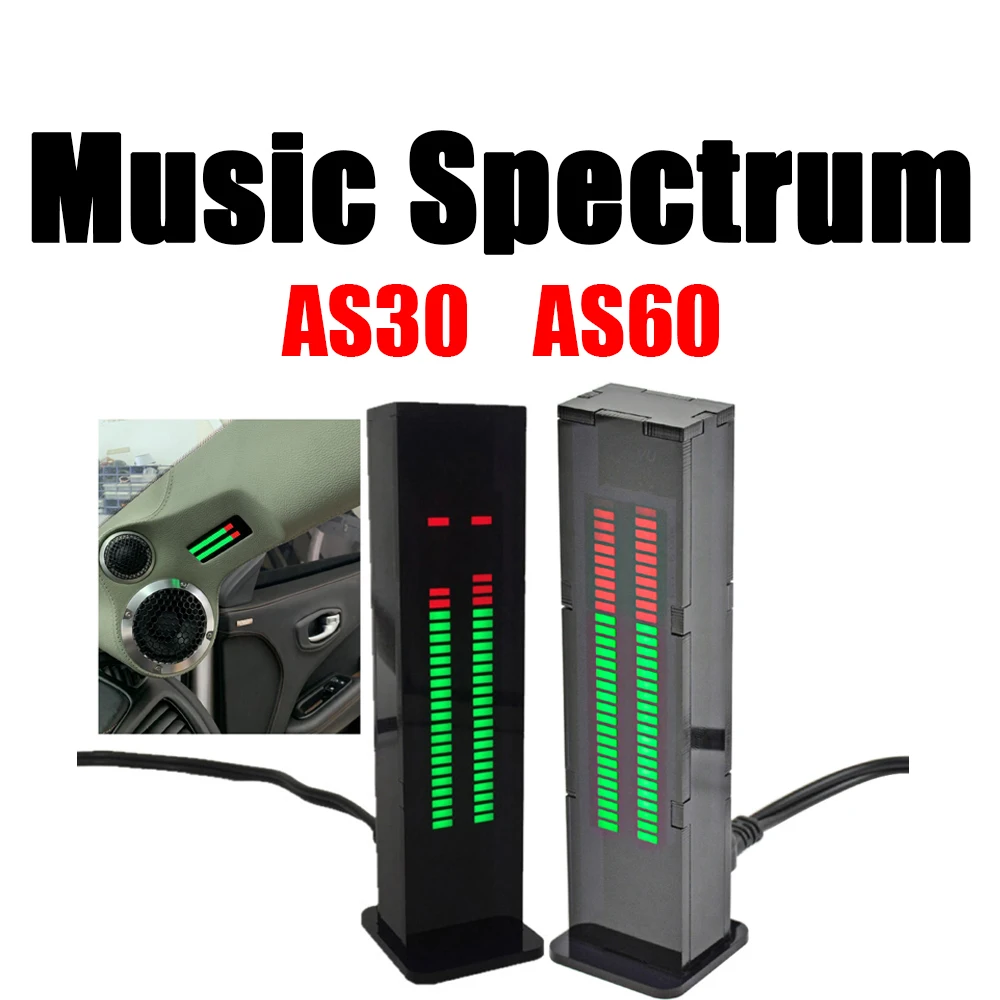 Led Music Spectrum Display Analyzer Profissão Indicador de Nível de Áudio vu Meter For Mp3 Power Amplifier Stereo As30 As60