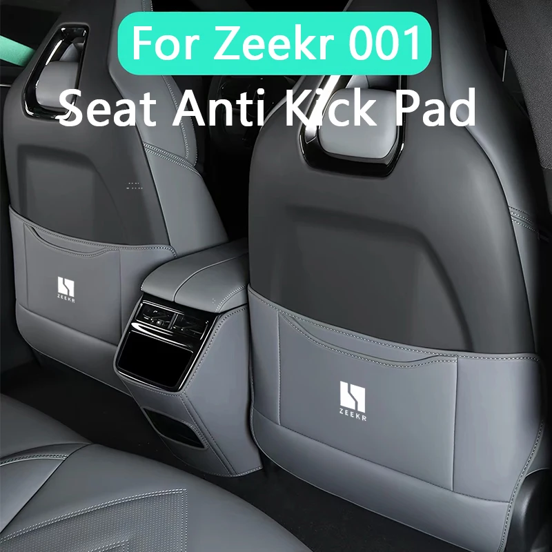 Car Seat Anti Kick Pad For Zeekr 001 2021-2026 Leather Seat Back Storage Protector Cover Anti-scratch Car Interior Accessories