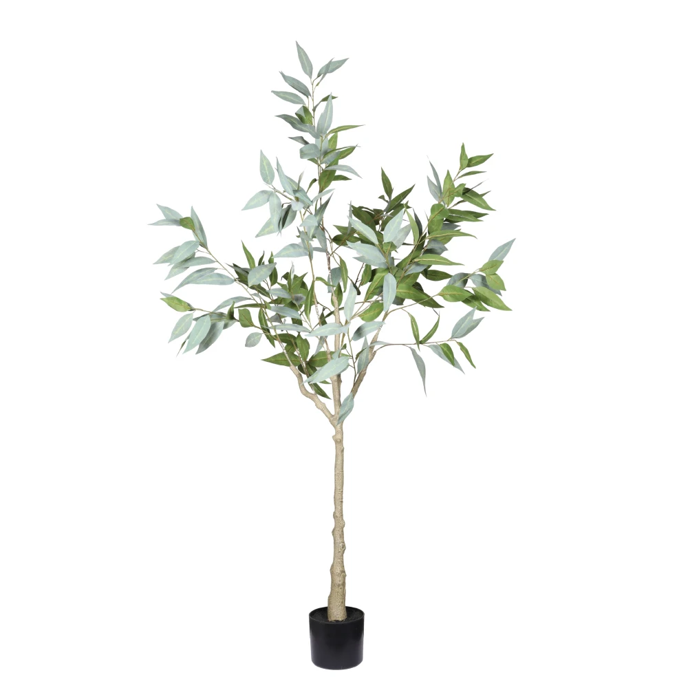 

Искусственное дерево эвкалипт высотой 1,5 м, реалистичное искусственное растение в горшке для декора дома и офиса, пышное зеленое искусственное дерево, 1 шт./компл.
