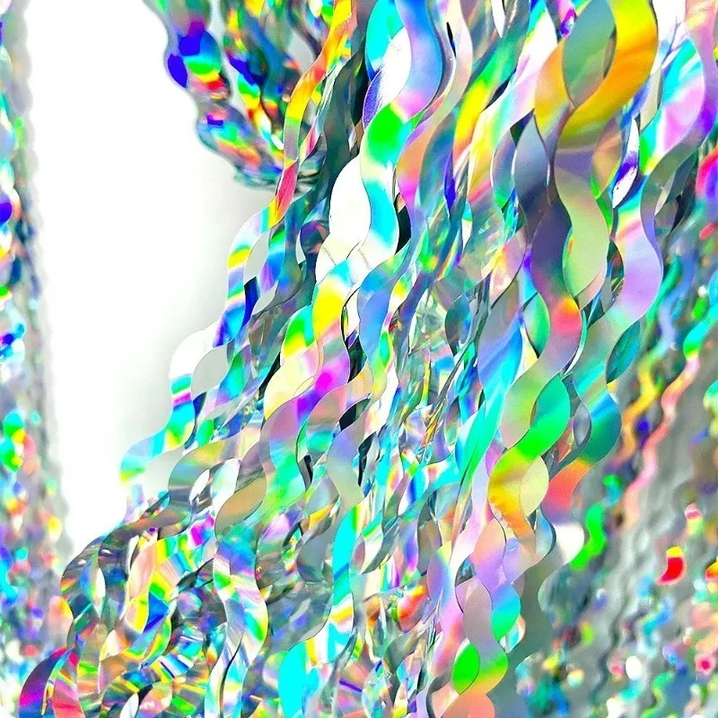 1/2PCS Disco Party Hintergrund Hochzeit Dekoration Folie Fringe Vorhang Pailletten Bachelorette Foto Hintergrund Wand Vorhang Geburtstag – Detail 2