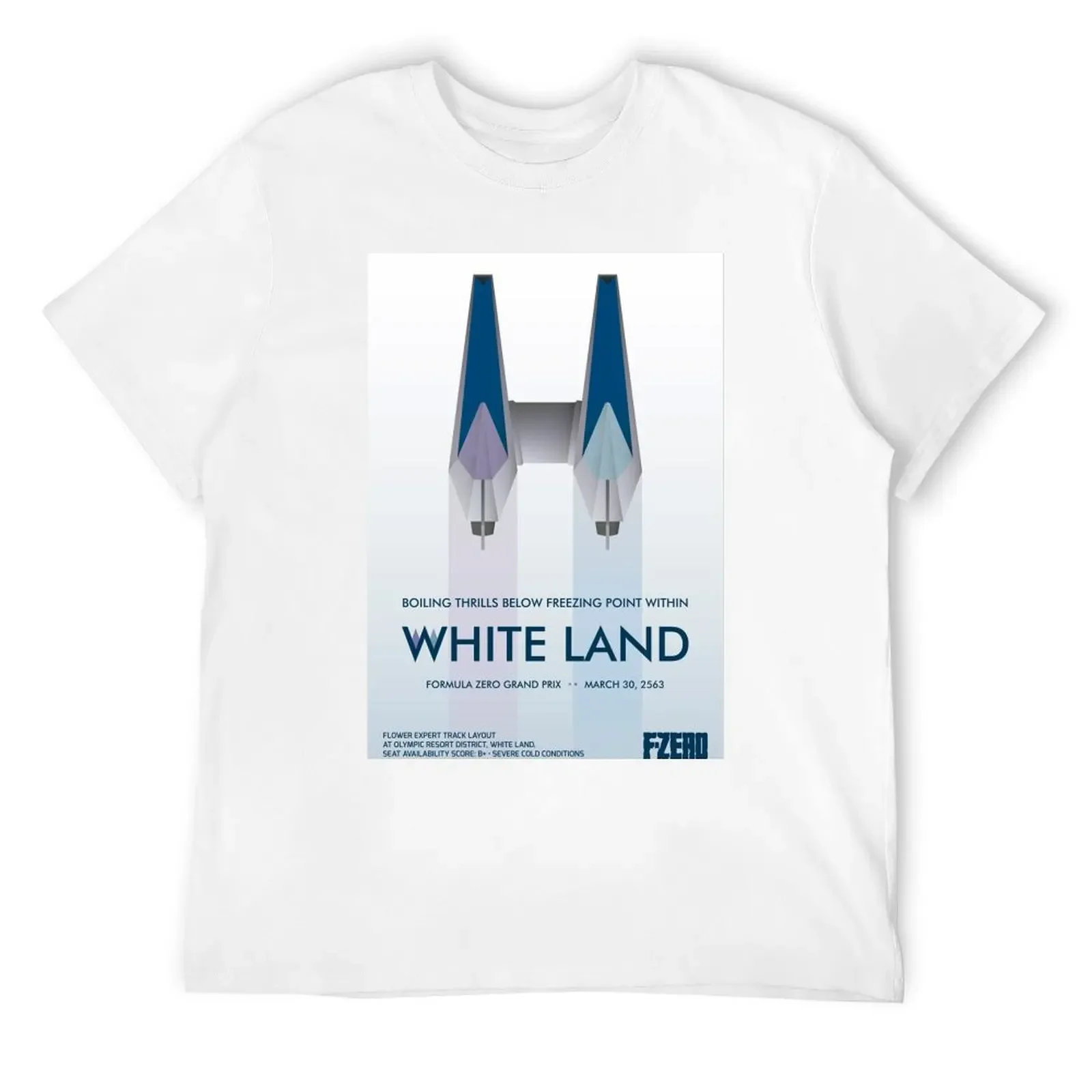 

F-Zero White Land Grand Prix T-Shirt Funny t-shirts luxury t-shirt valentines clothes compression shirt men