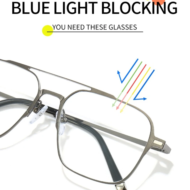 CLLOIO Metal Alloy Magnetic Clip Optical Myopia Glasses Polarized Sunglasses Prescription Progressive Anti Blue Light Glasses