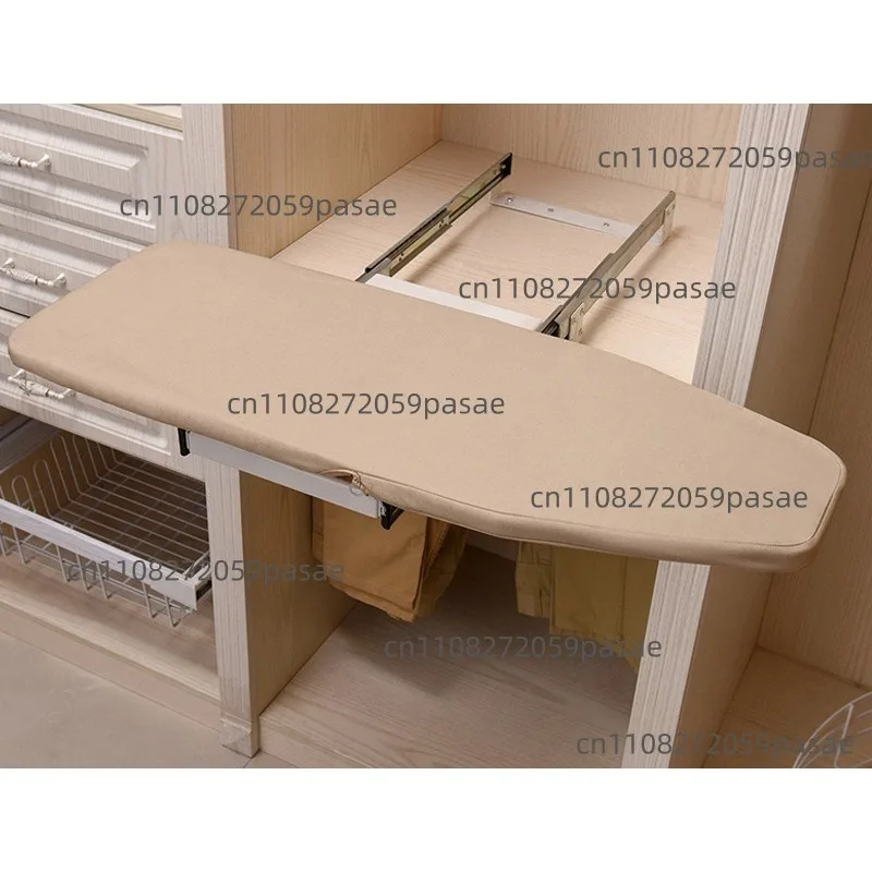 180° Rotating Ironing Board for Wardrobes | Hidden Folding Clothes Rack | Damped Telescopic Sliding Mechanism