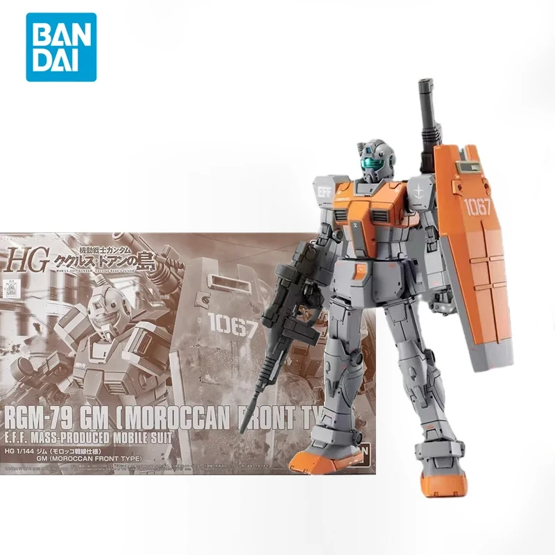 

Оригинальная аниме-фигурка Bandai GUNDAM модели HG 1/144 RGM-79 GM Марокканская фронтальная фигурка PB Игрушечная модель украшения подарок для детей