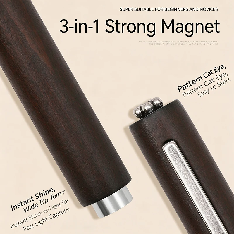 1Pcs Double-Headed Cat Eye Magnet Pen Round Steel Magnetic Ball Thickened Cylindrical Magnet Stick  for  Gel Polish