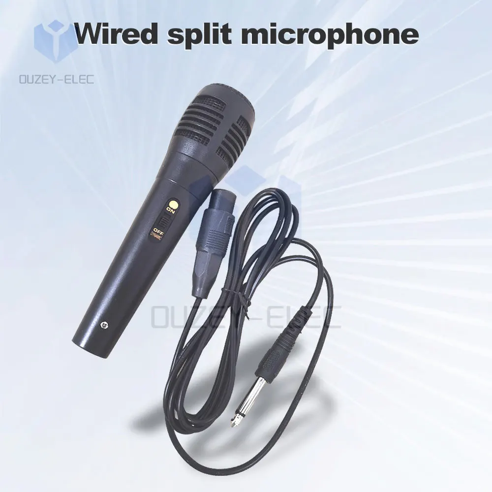 Microfono Bluetooth cablato da 3.5mm/6.5mm megafono portatile KTV omnidirezionale dinamico portatile per Karaoke Speech Wedding