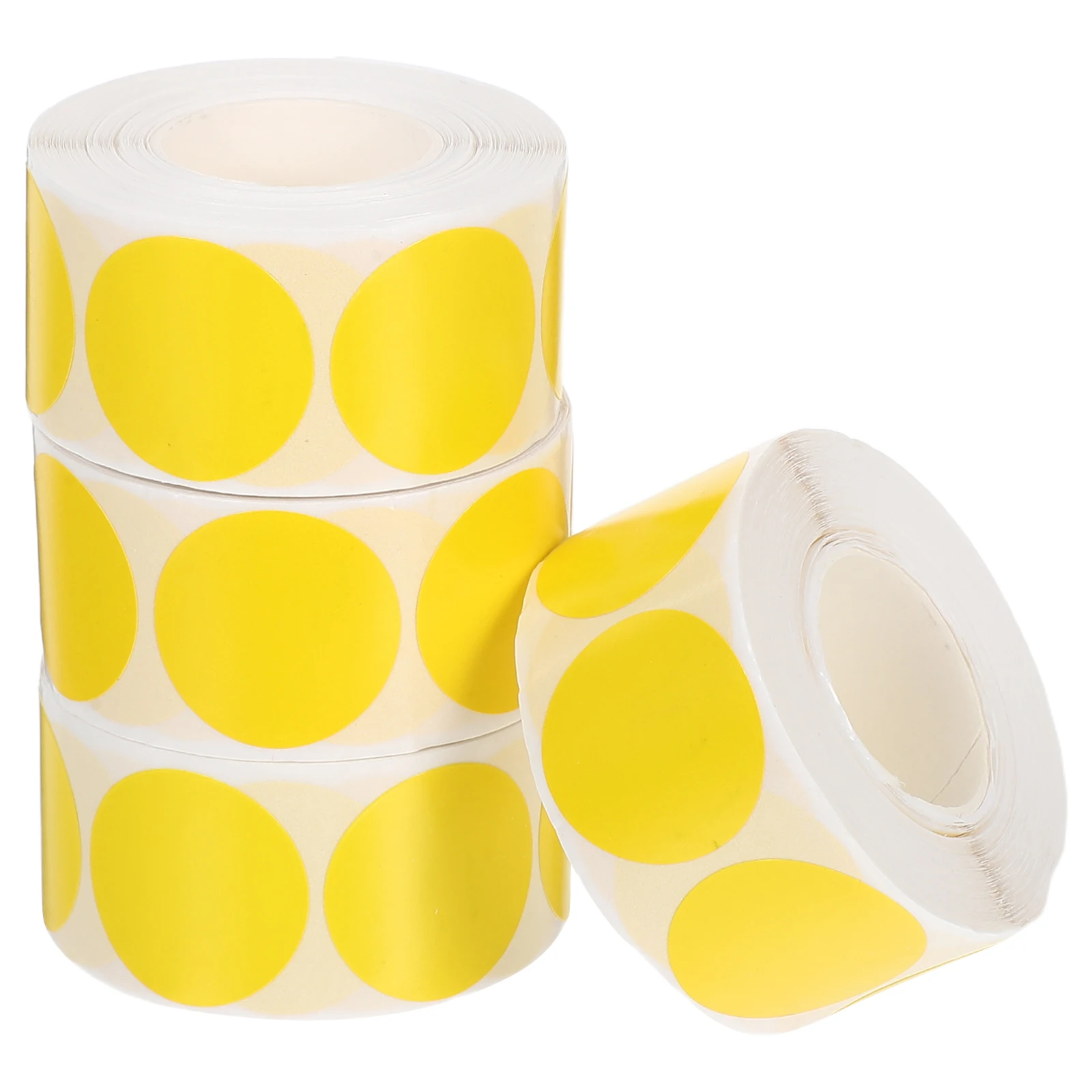 

1000pcs Blank Round Dot Stickers For Color Coding 1 Inch Yellow Adhesive Labels Writable Circle Stickers For Garage Sale