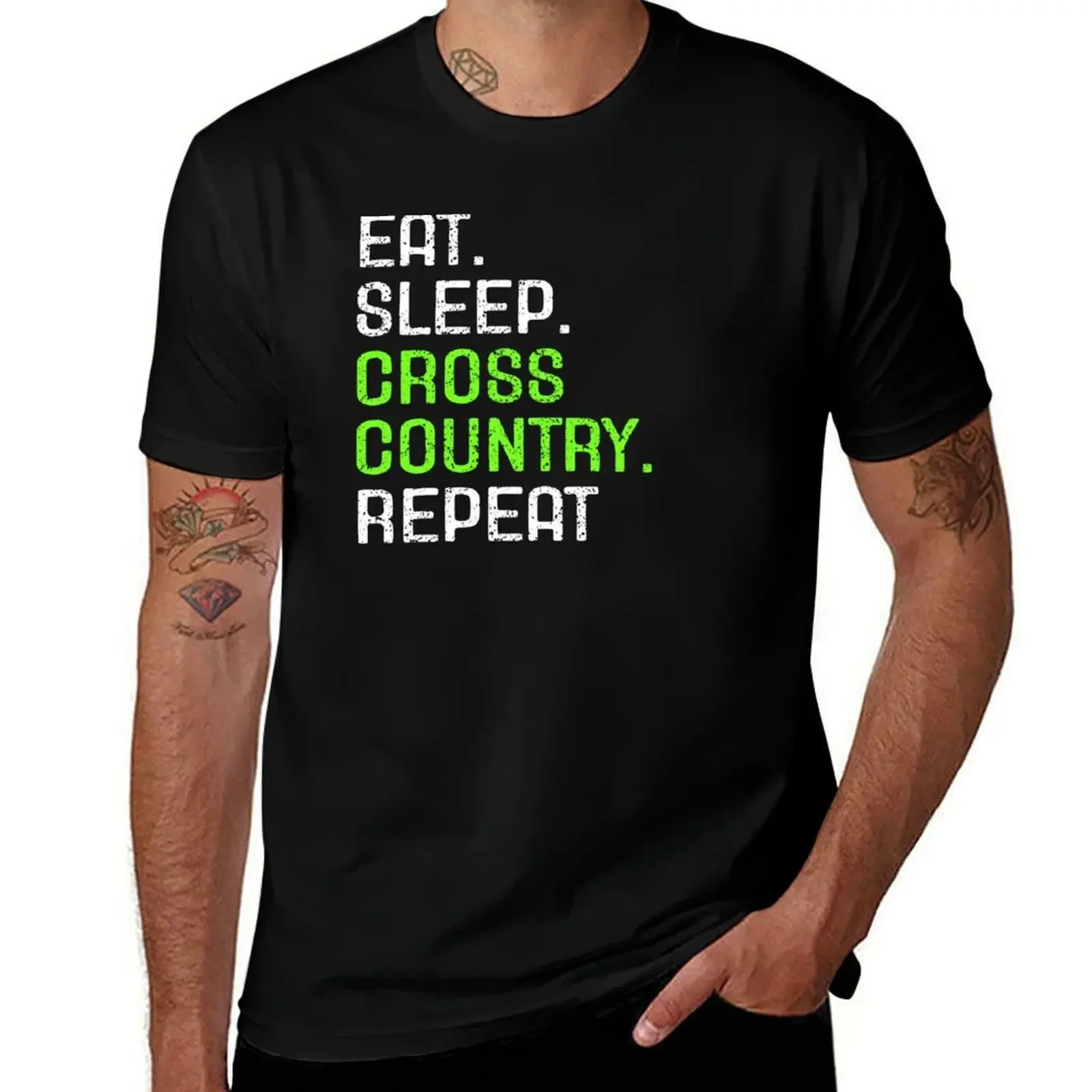

Eat, Sleep, Cross Country, Repeat - Funny Runner Gift T-Shirt essential t shirt blue lock clothing for men