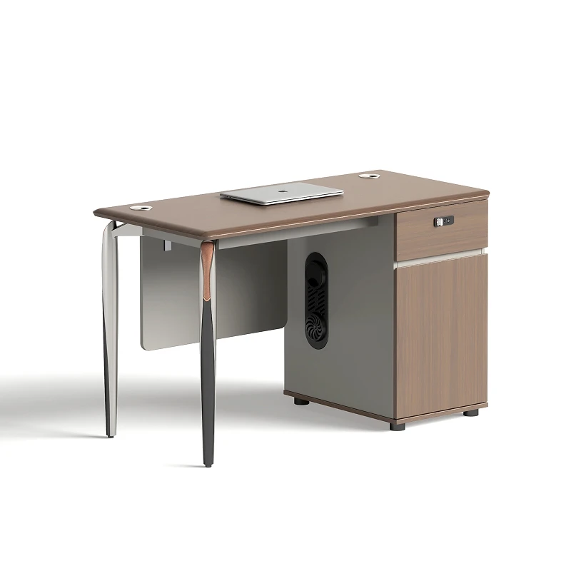 @#Staff Desk with Lockable File Drawer to Secure Confidential Documents and Important Papers  Matte Finish for Sleek