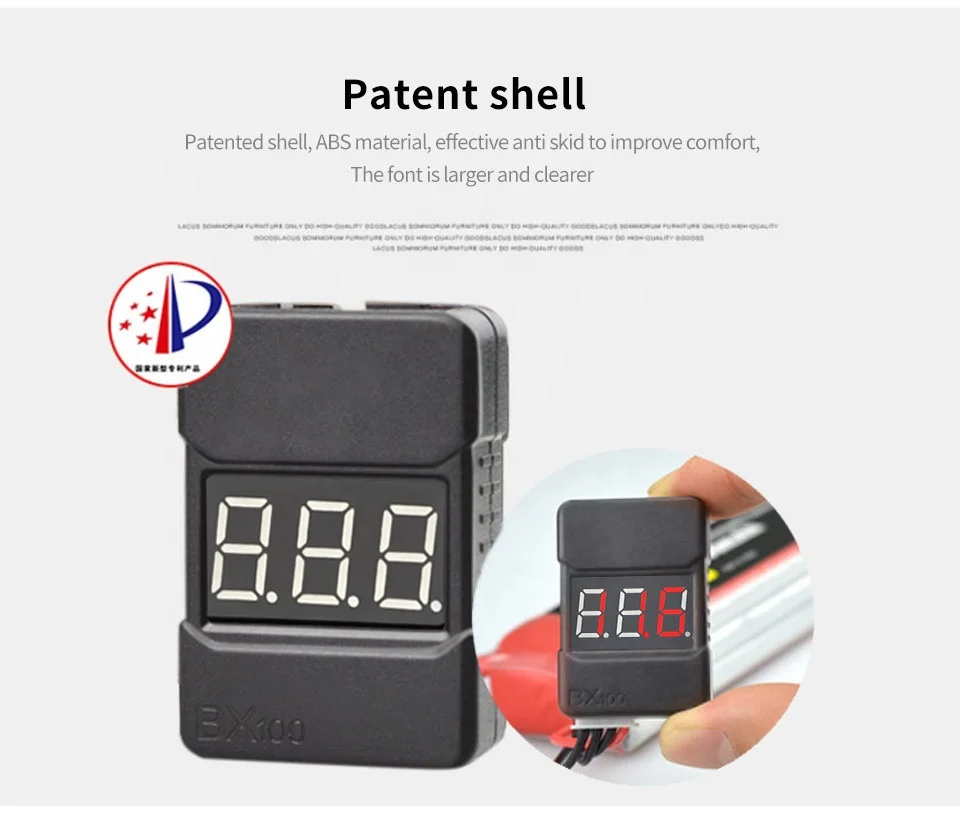 10 قطعة BX100 1-8S يبو بطارية جهاز قياس الجهد الكهربائي الجهد المنخفض الجرس إنذار RC يبو مؤشر الجهد مدقق