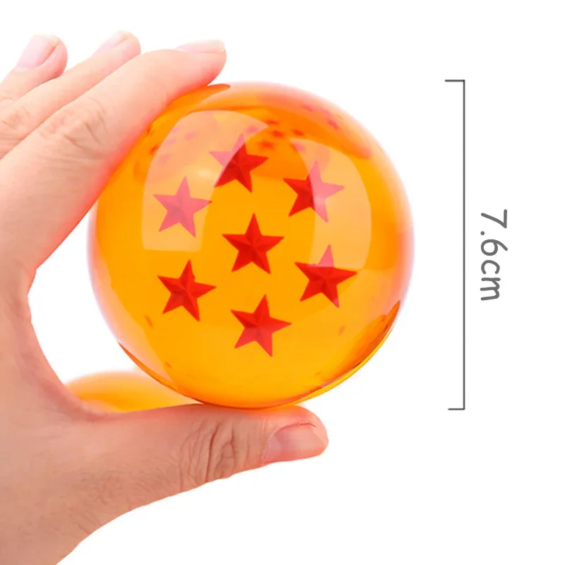 7.6cm Dragon Ball Z Anime Figure Crystal Ball toy 1 2 3 4 5 6 7 Star Dragon Balls Desktop Decoration toy children gift