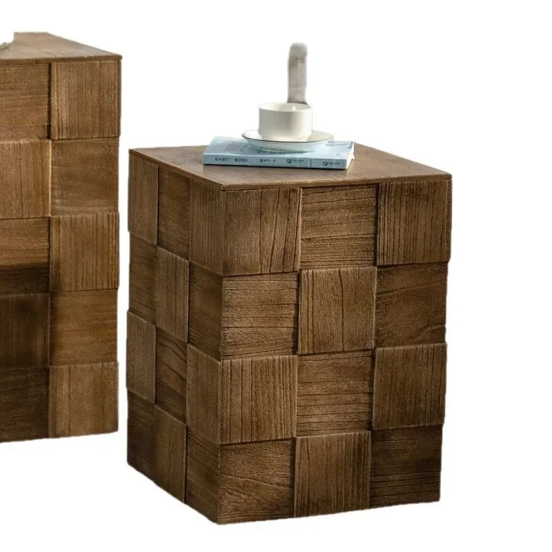

Internet celebrity retro solid wood sofa edge a few, living room bedroom storage storage corner a few, B & B business hotel
