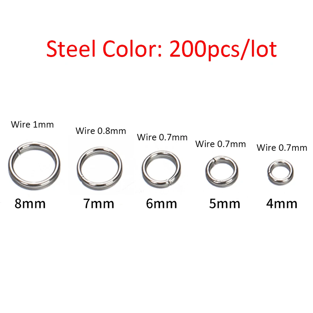 200 stücke/100 stücke Keine Verblassen Edelstahl Open Jump Ringe Gold Farbe Split Ringe Anschlüsse für Schmuck Machen DIY Liefert