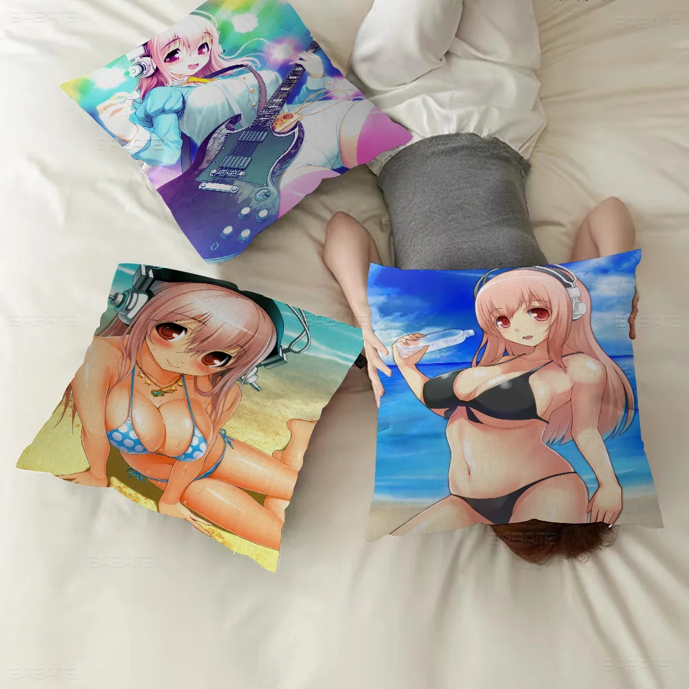 

Sonico Manga Sexy 45*45cm Cushion Cover Pillow Cover Decor Pillowcase Home Pillowcase For Couch Pillow