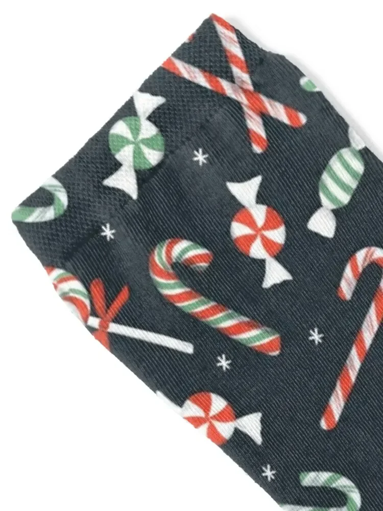 Sweet but twisted candy cane wishes Socks Toe sports with print Mens Socks Women's