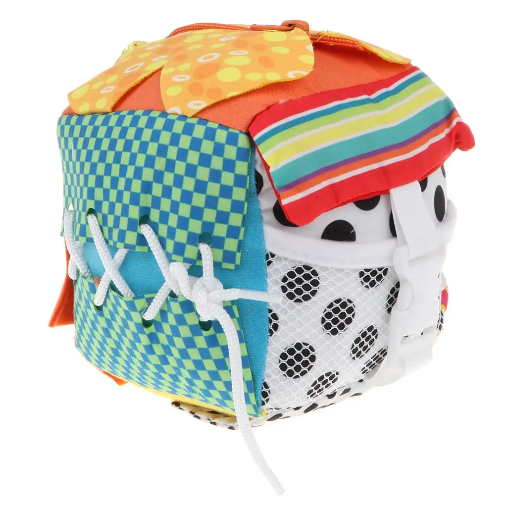

Kids Educational Toy Cloth Cube Block Preschool Material for Baby Learning Life Skills and Play