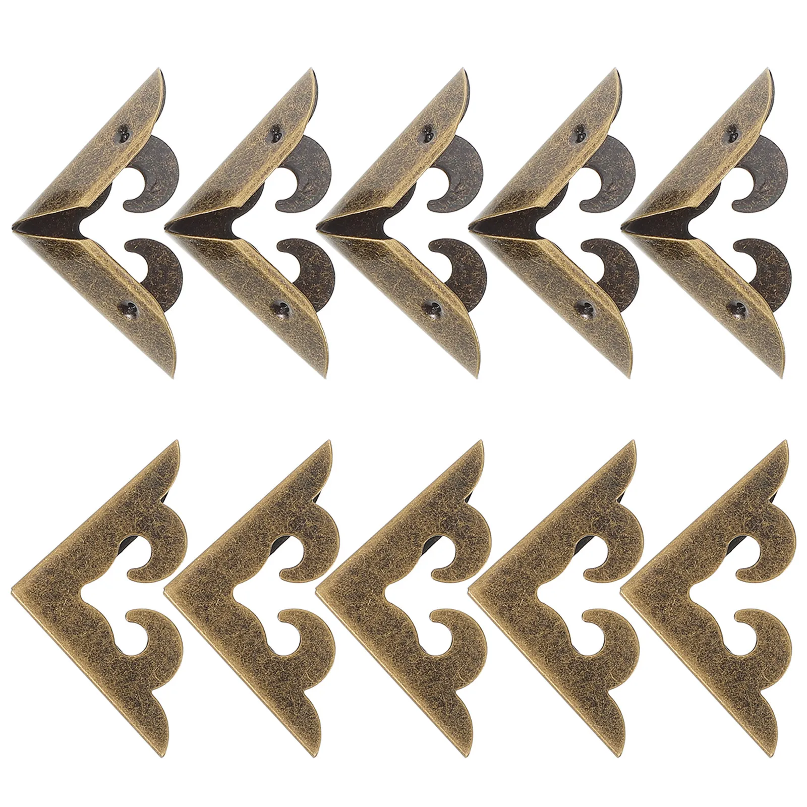 

10Pcs Metal Book Corner Protectors Vintage Style Decorative Album Scrapbook Notebook Corner Guards Protective Book