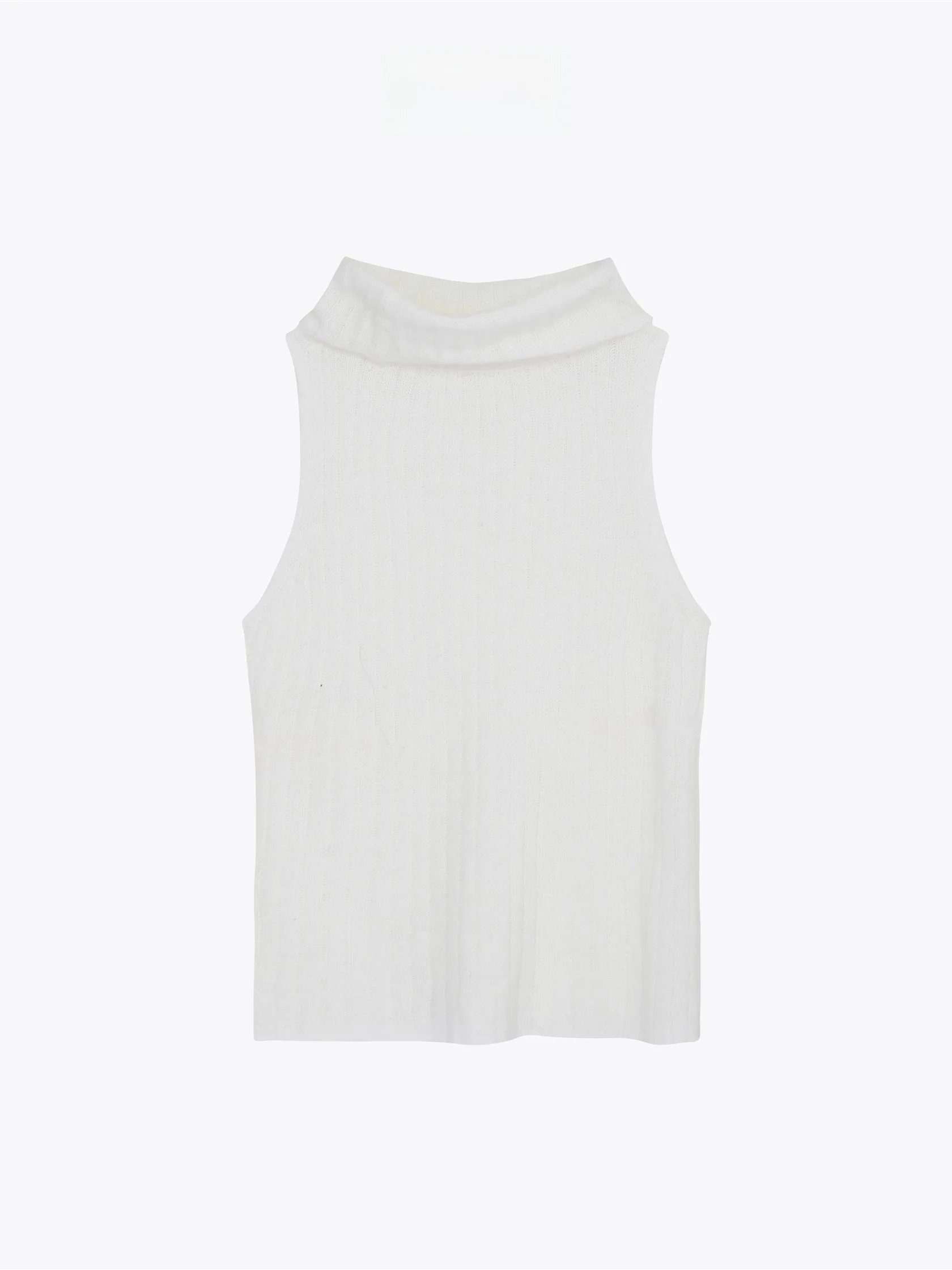 

FORNIYOYO mat Knitted Vest Belted Svel High Collar f Turtlene Wool Blend Casual Sle Women's H-ape Vest