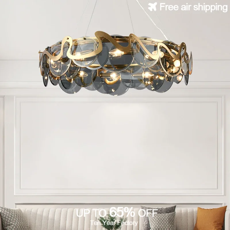 

Led E14 Gold Glass Modern Nordic Hanging Chandelier Pendant Lighting for Indoor Living Room Home Decor Luminaire