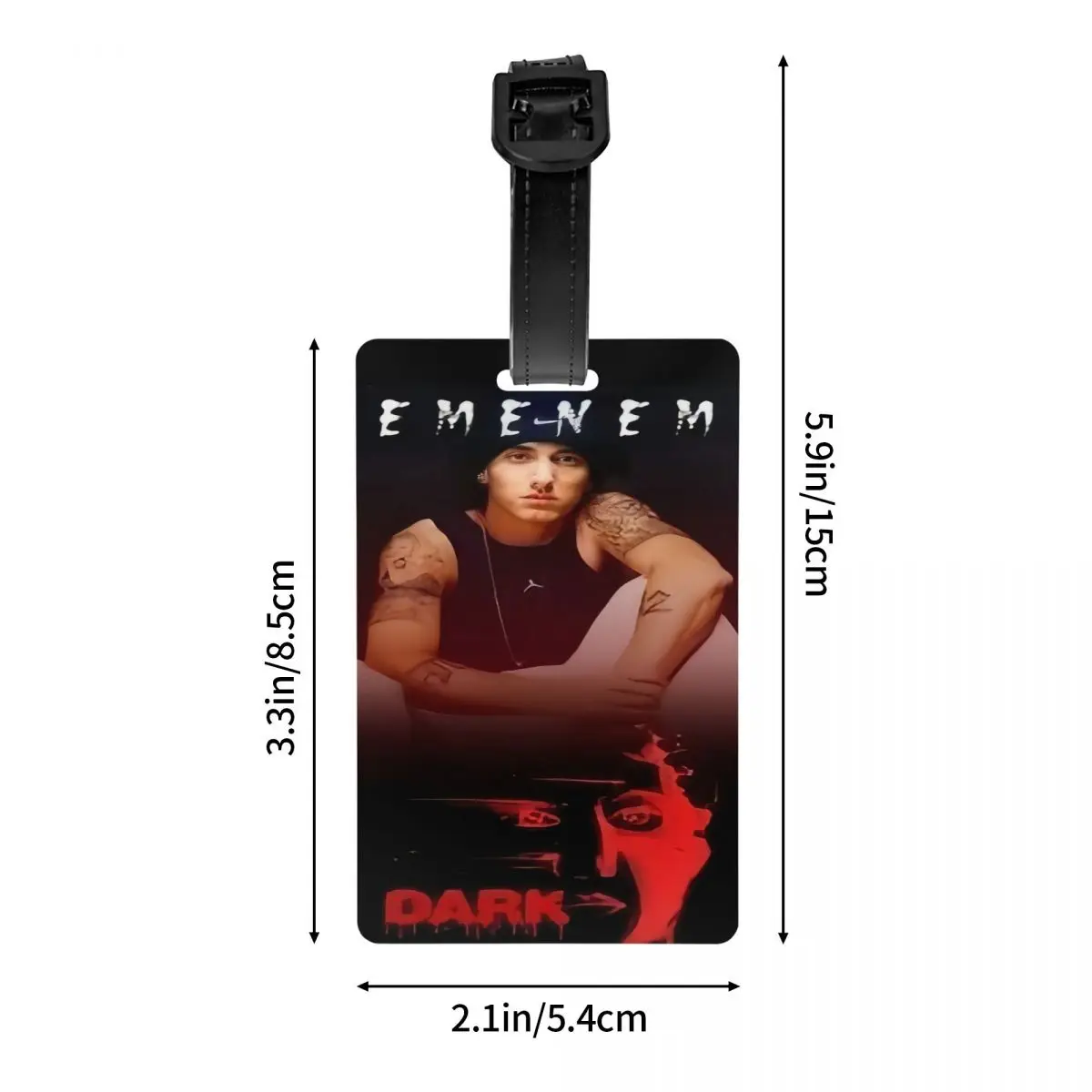 Etiqueta de bagagem personalizada Eminems Pop Music American Hip Hop Rapper Mala Bagagem Etiqueta de identificação de capa de privacidade