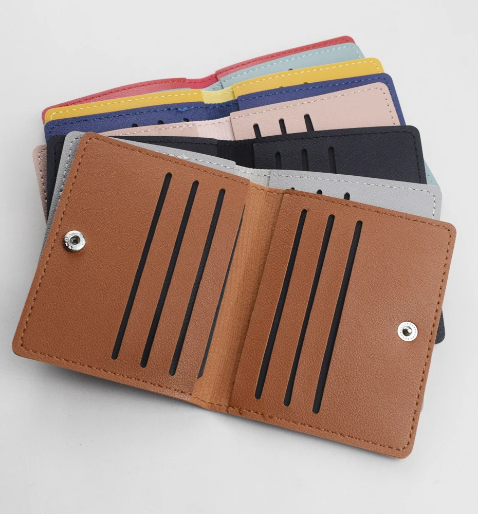Tragbarer Kartenhalter mit mehreren Steckplätzen, Organizer aus PU-Leder, Geldbörse, Geldbeutel, Münzgeldbörse mit Schnappverschluss, Aufbewahrungstasche – Detail 2