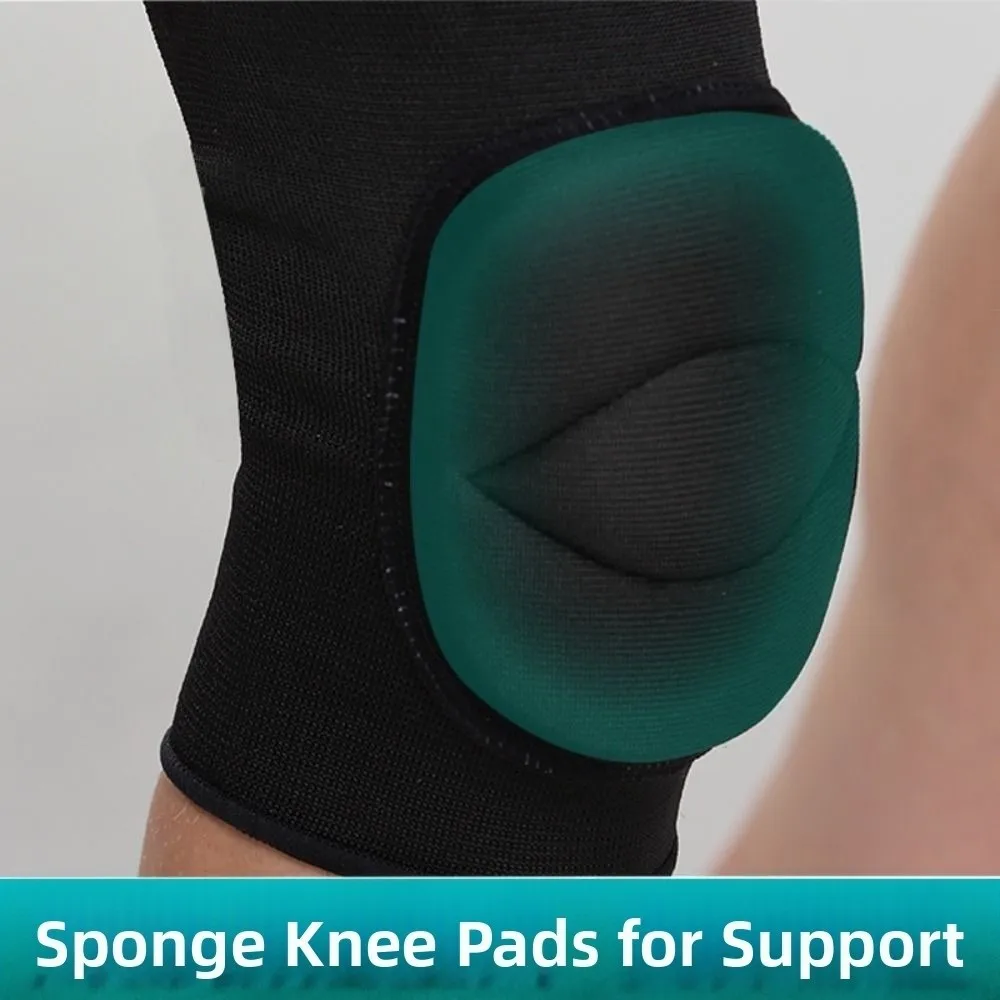 1 Pair Thickening Sponge Sports Knee Pads Yoga Anti Collision Dance Knee Pads Soft Breathable Elastic Knee Pads Runner