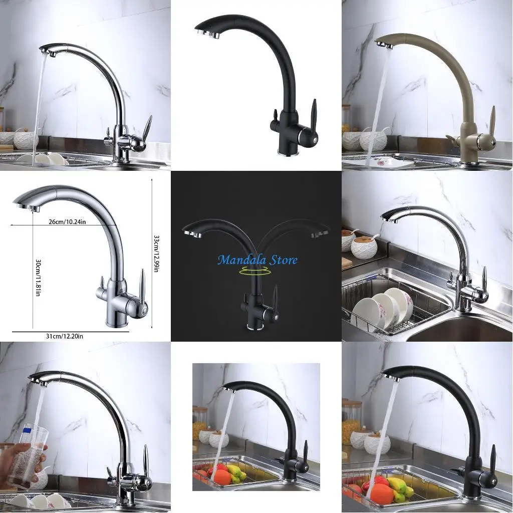 

U2JC двойной кран для выпуска воды, кухонный кран для питьевой воды, смеситель для горячей и холодной воды