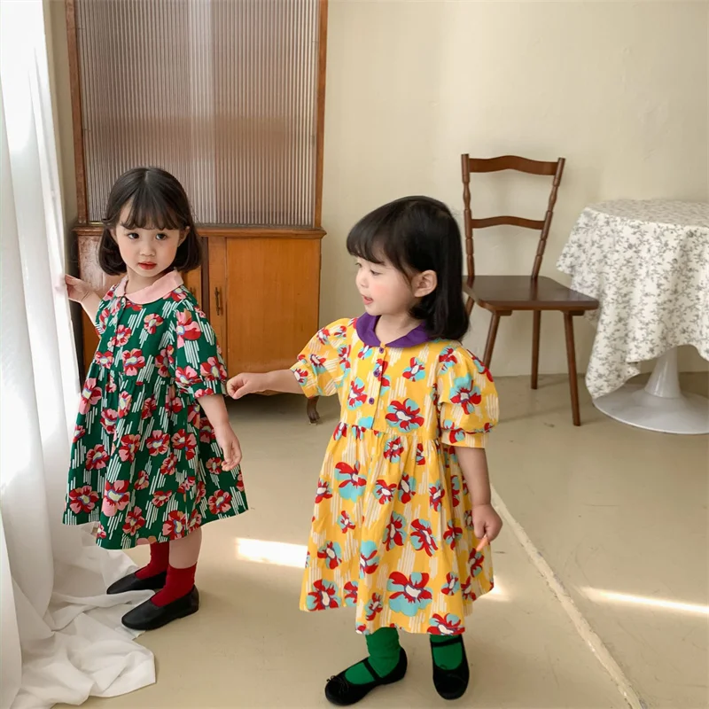 

Girl Dress Kids Skirts Spring Summer Cotton 2022 Flower Girl Dress Party Evening Gown Home Baby Birthday Gift Children Clothing