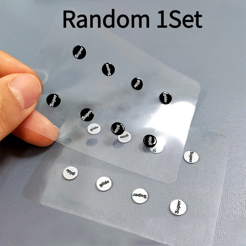 Random 1Pack Glass  DIY Universal Dots Mouse Feet Pads Sticker for Gaming Mouse Anti-Slip Pad.