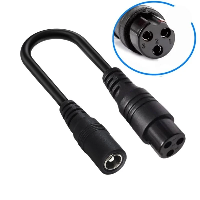 Spina convertitore adattatore CC 5,5 mm * 2,1 mm femmina a XLR 3 pin 5,5 * 2,5 mm 8,0x1,6 mm connettore adattatore