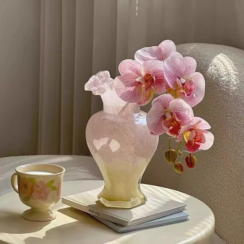 

Design Aesthetic Home Vase Autumn Interior Table Modern Office Bedroom Vase Luxury Nordic Glass Table Decoration And Accessories