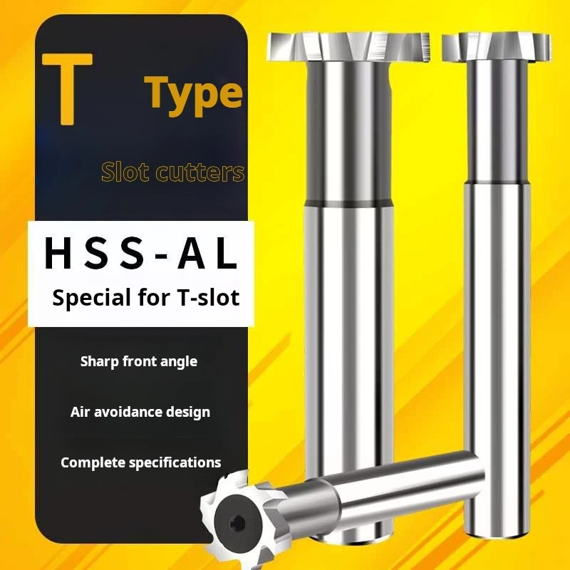 High Speed Steel Brazed Carbide T-Slot Milling Cutter Groove End Mill CNC Tool for CNC Machining Steel Metal Aluminum