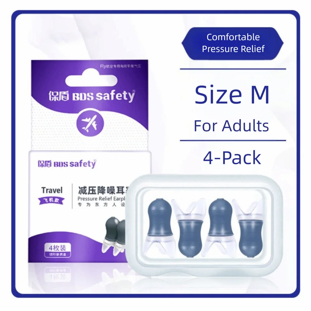 Reusable Pressure Equalization Ear Plugs Multifunction Soundproof Flight Ear Plugs Anti-Tinnitus Noise Reduction Earbuds Travel