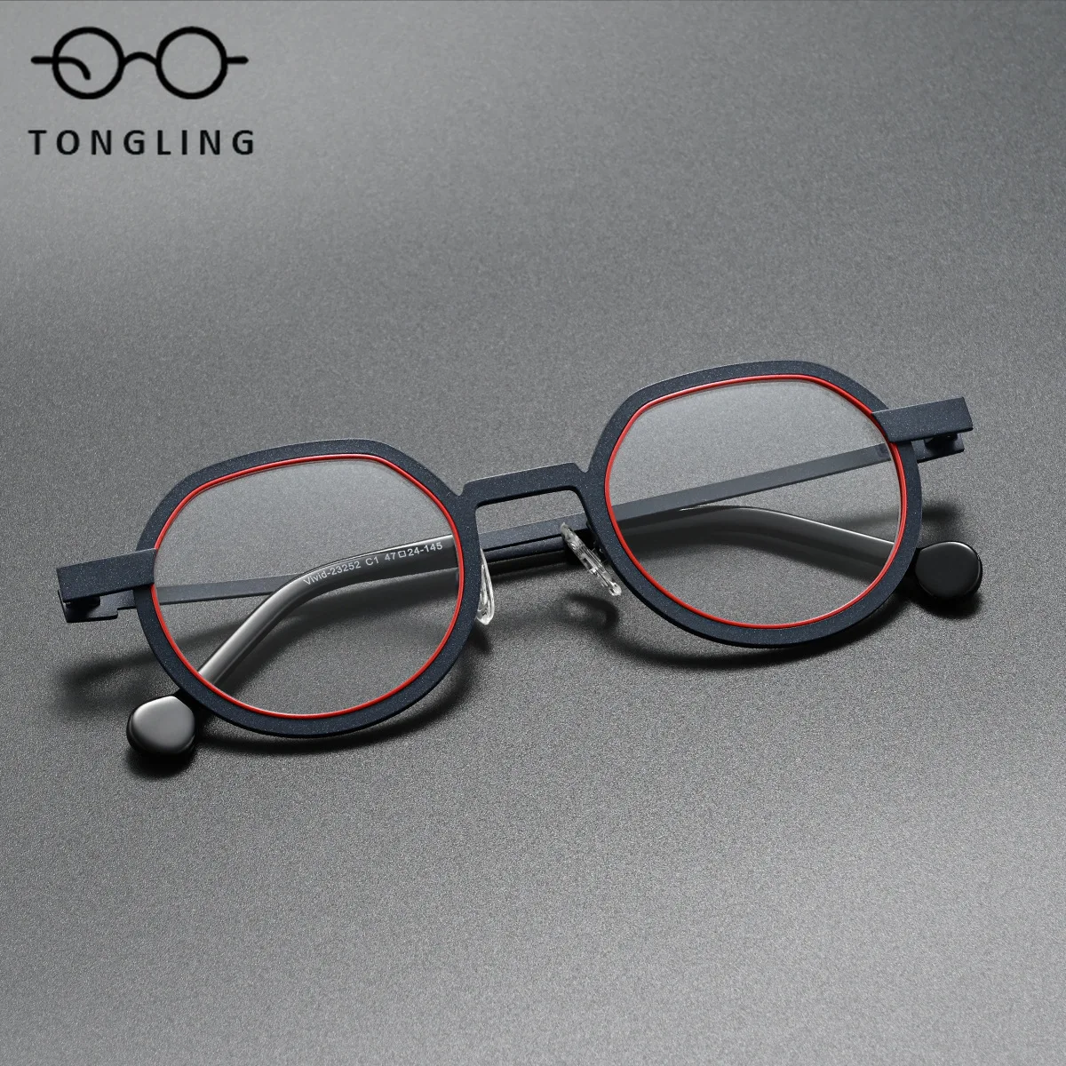 New Highend Thick Handcrafted Alloy Women Glasses Retro Ultra-Light Men Personalized Design Fashion Commuting Eyeglass Frame