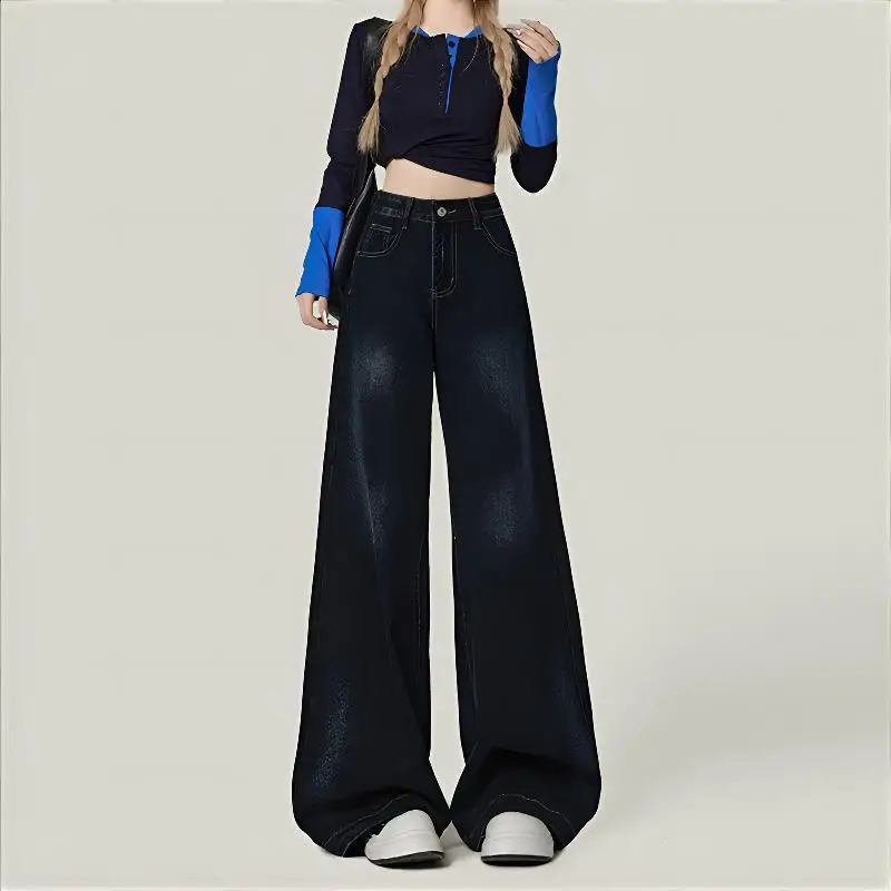 Pantalones de pierna ancha hasta mujer otoño satén elástico profesional forro de pana bordado tejido Jacquard a cuadros cuadros señora OL