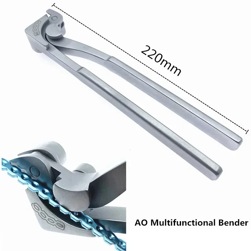 Stainless Steel AO Multifunctional Bender Combination Bending Pliers 220mm Pet Orthopedic Instrument