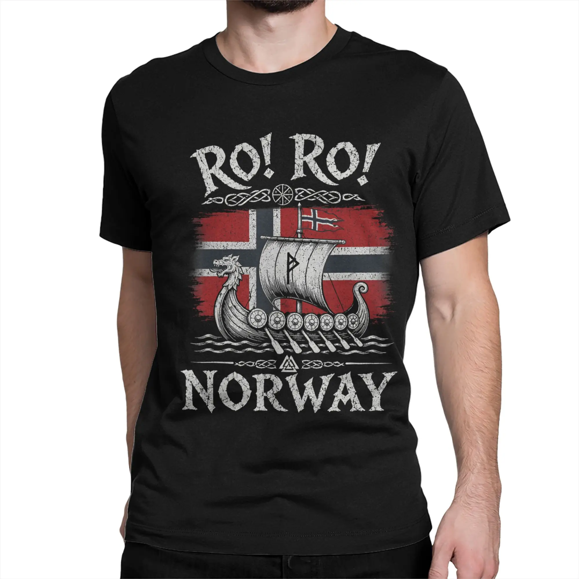 Men Women Norwegian Ship Norway Flag Row Country Heritage Pride T Shirts  Pure Cotton Clothing O Neck Tees Original T-Shirt