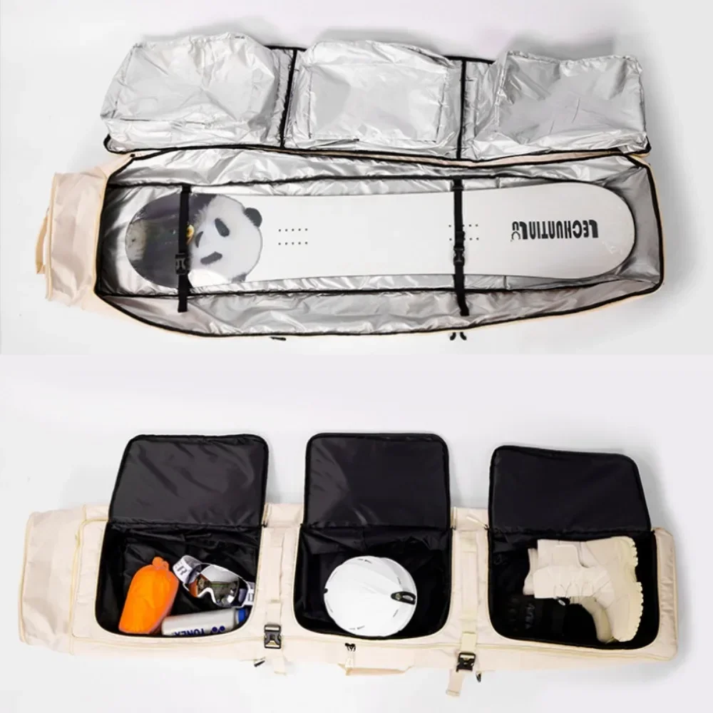 حقيبة تزلج جديدة على الجليد حقيبة حمل بعجلات حقيبة حمل على الجليد حقيبة معدات التزلج للتزلج على الجليد للرياضات الشتوية