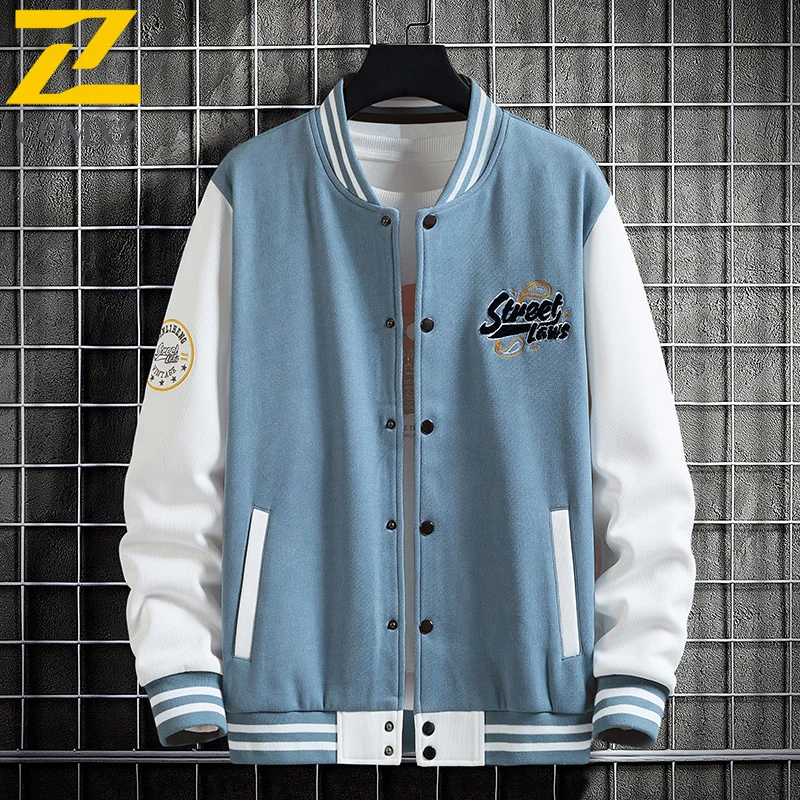 COMXZ Vintage Baseball Jacket Men 2025 Autumn New Casual Cycling Coat Fashion Streetwear Style Slim Fit Premium Outer Garment​