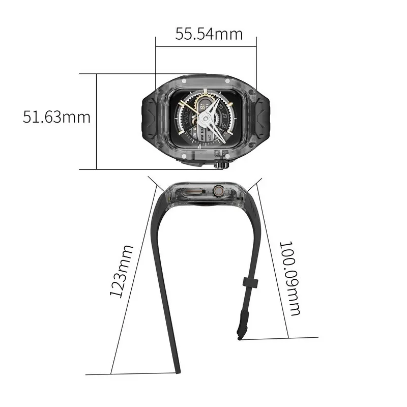 Чехол для ПК + ремешок для Apple Watch Ultra 3 49 мм 11 10 42/46 мм, браслет «все включено», защитный чехол iWatch 9 8 7 6 5 SE 45/41/44 мм