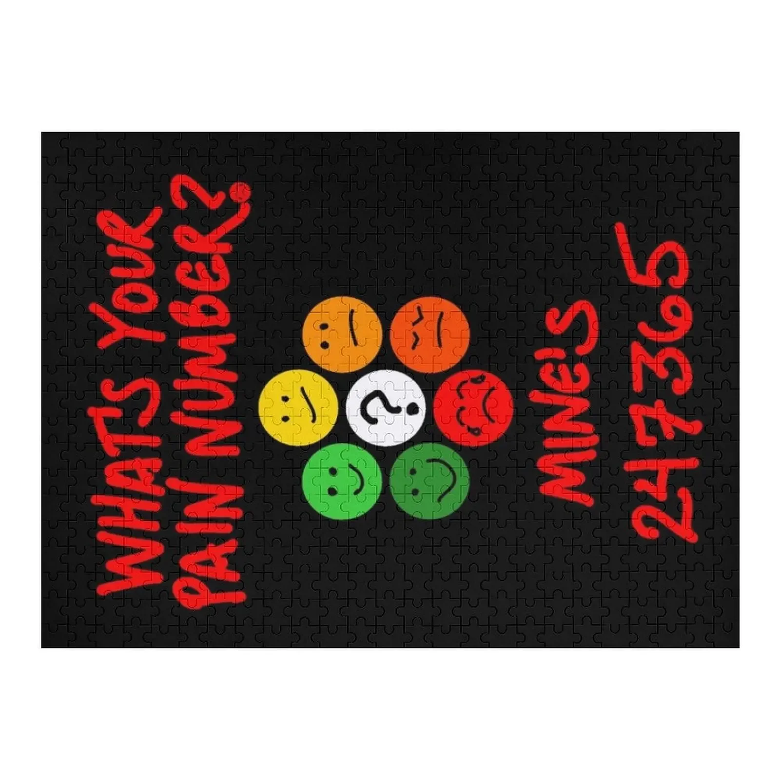 What is Your Pain Number? Mine is 247365 Jigsaw Puzzle For Children Wooden Compositions For Children Christmas Toys Puzzle