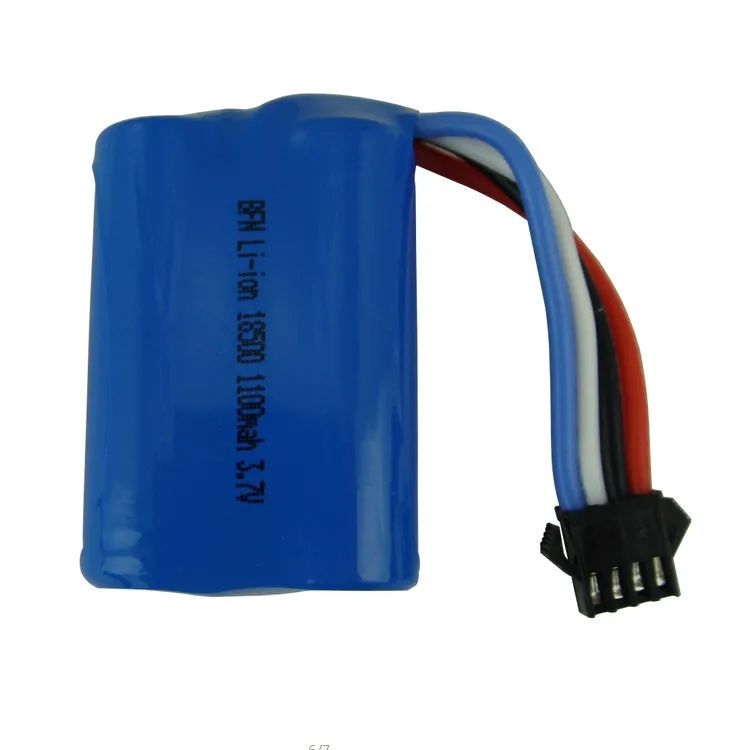 buy more will cheap 3.7V 1100mAH lithium battery UDI001 960 accessories 18500 4P plug with sufficient capacity